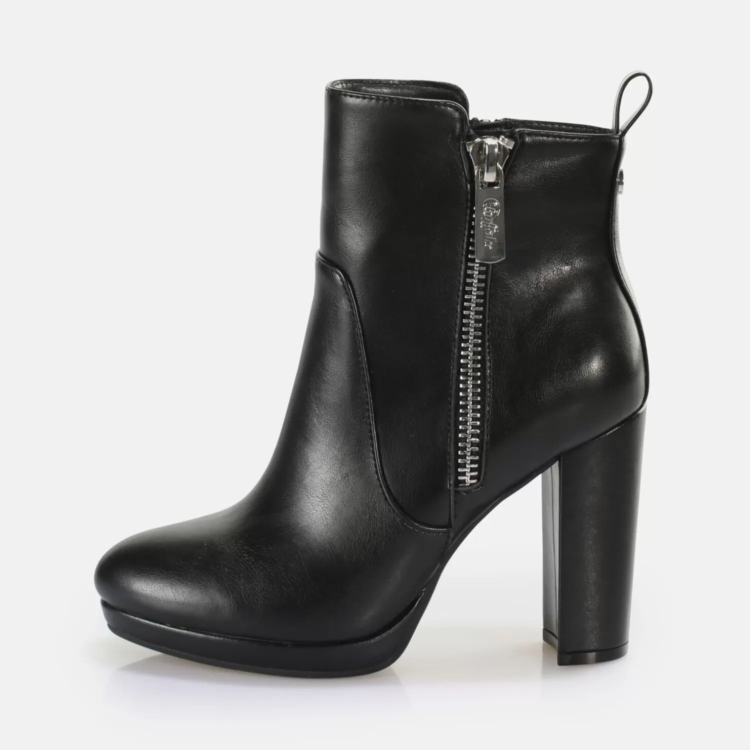 BUFFALO Amy Zip Bottines Vegan Noir Fashion