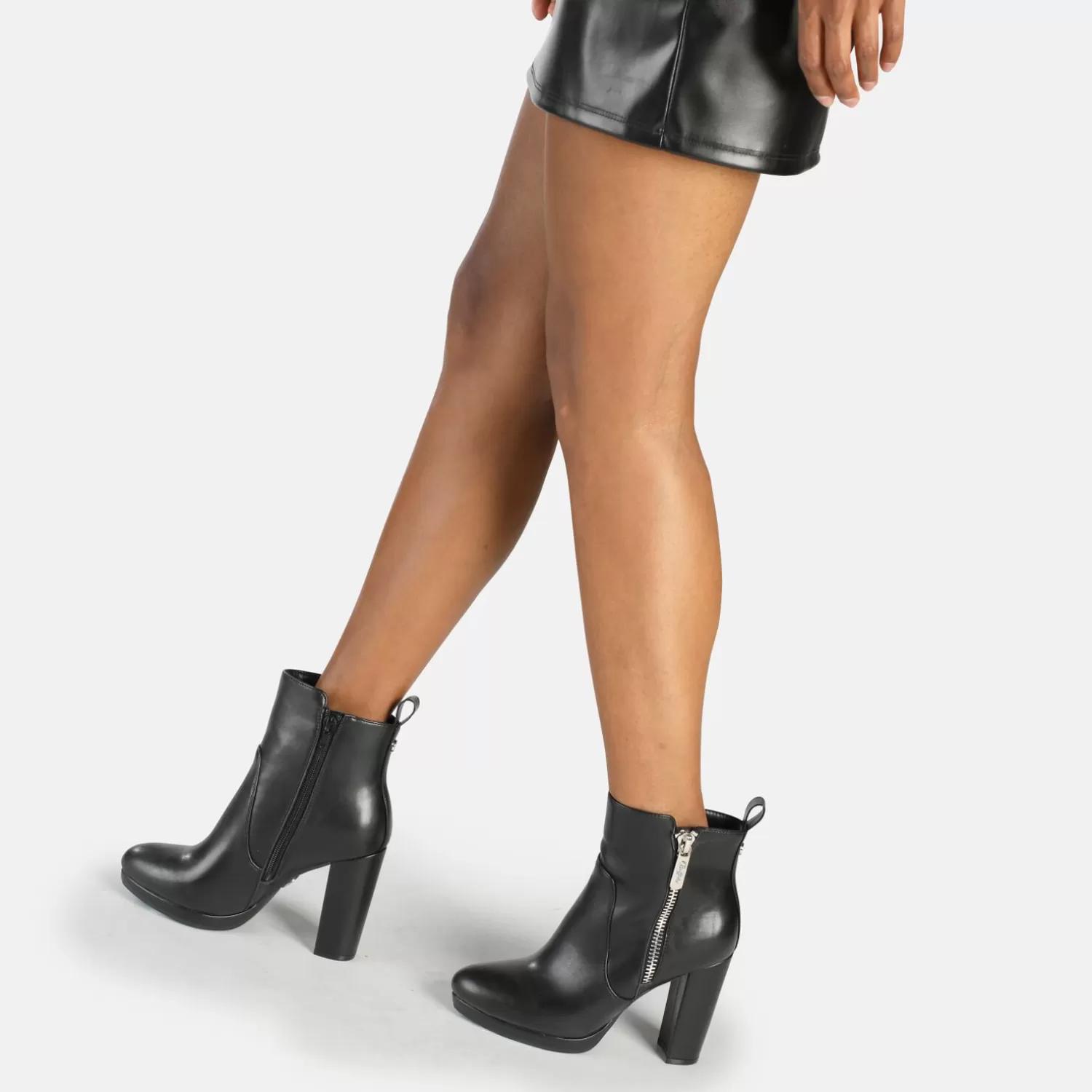 BUFFALO Amy Zip Bottines Vegan Noir Fashion