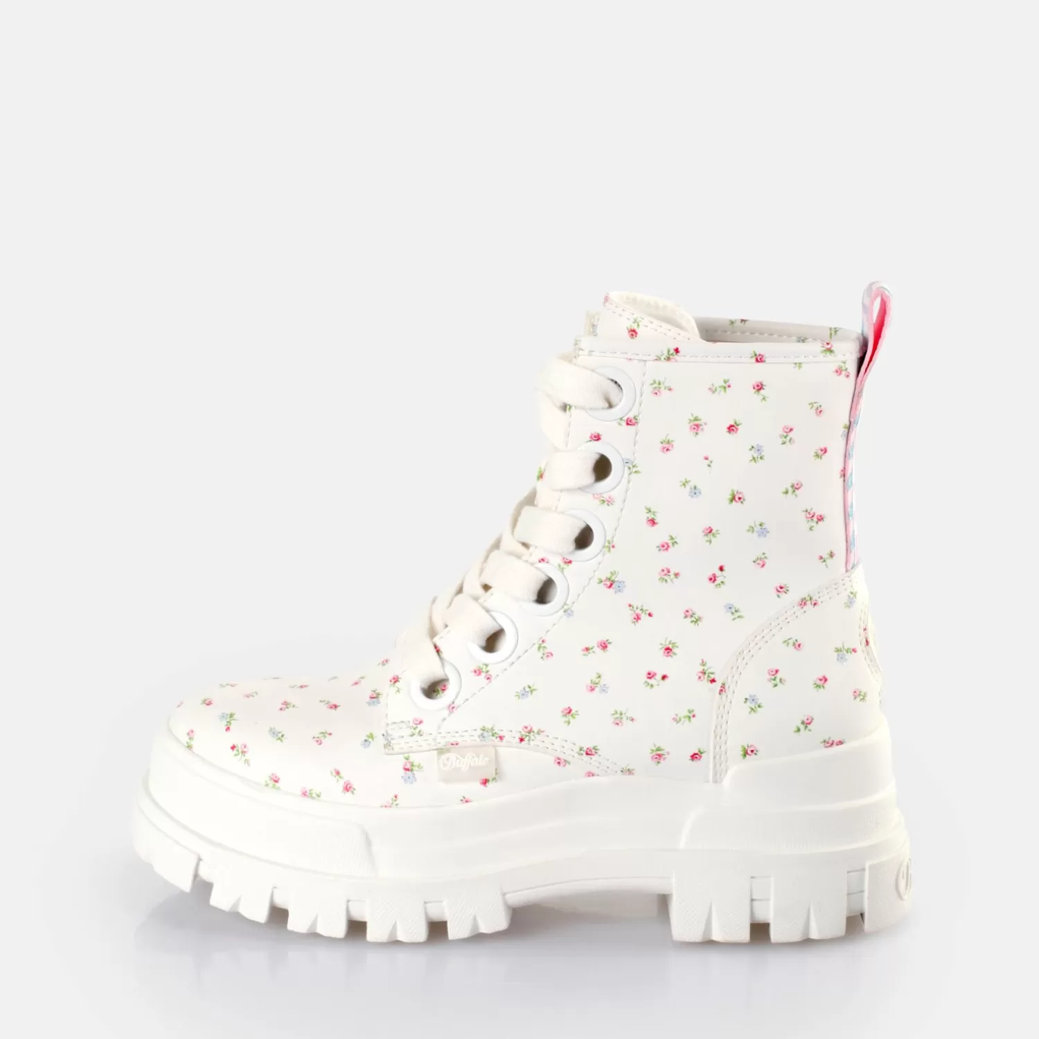 BUFFALO Aspha Lace Up Hi Bottines Veganes/Fleurs Blanc Store