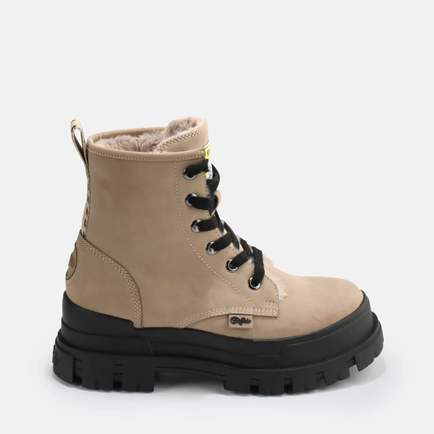 BUFFALO Aspha Rld Bottines Veganes Taupe New