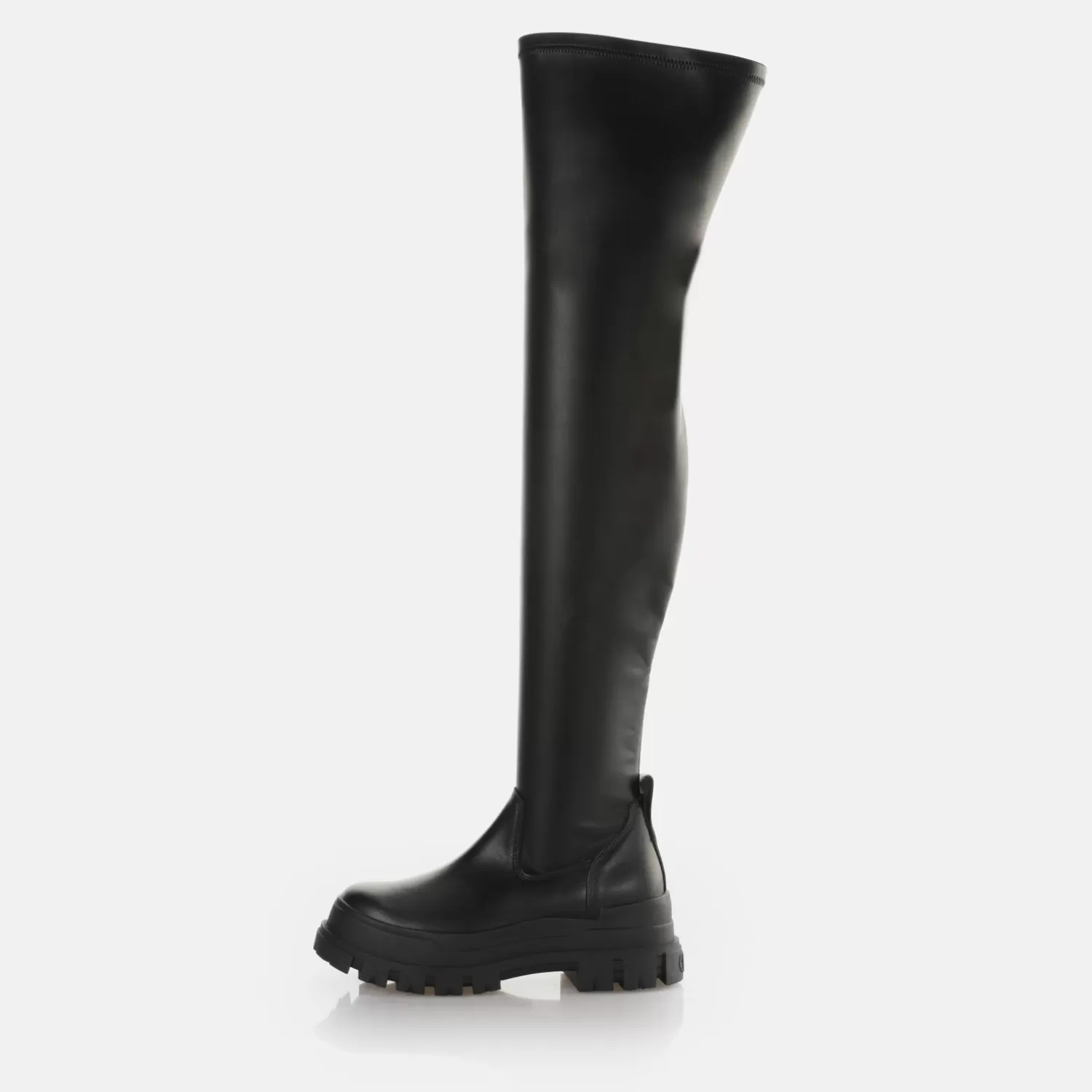 BUFFALO Aspha Stretch Overknee Bottines Vegan Noir Shop