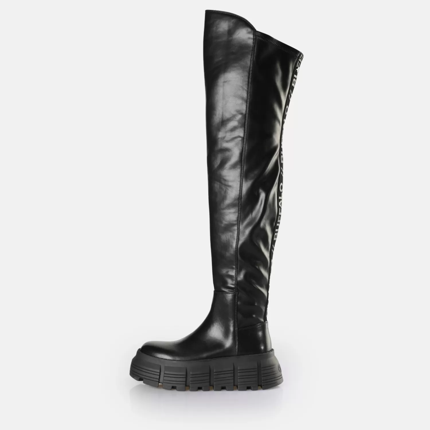 BUFFALO Ava Overknee Bottes Vegan Noir Flash Sale