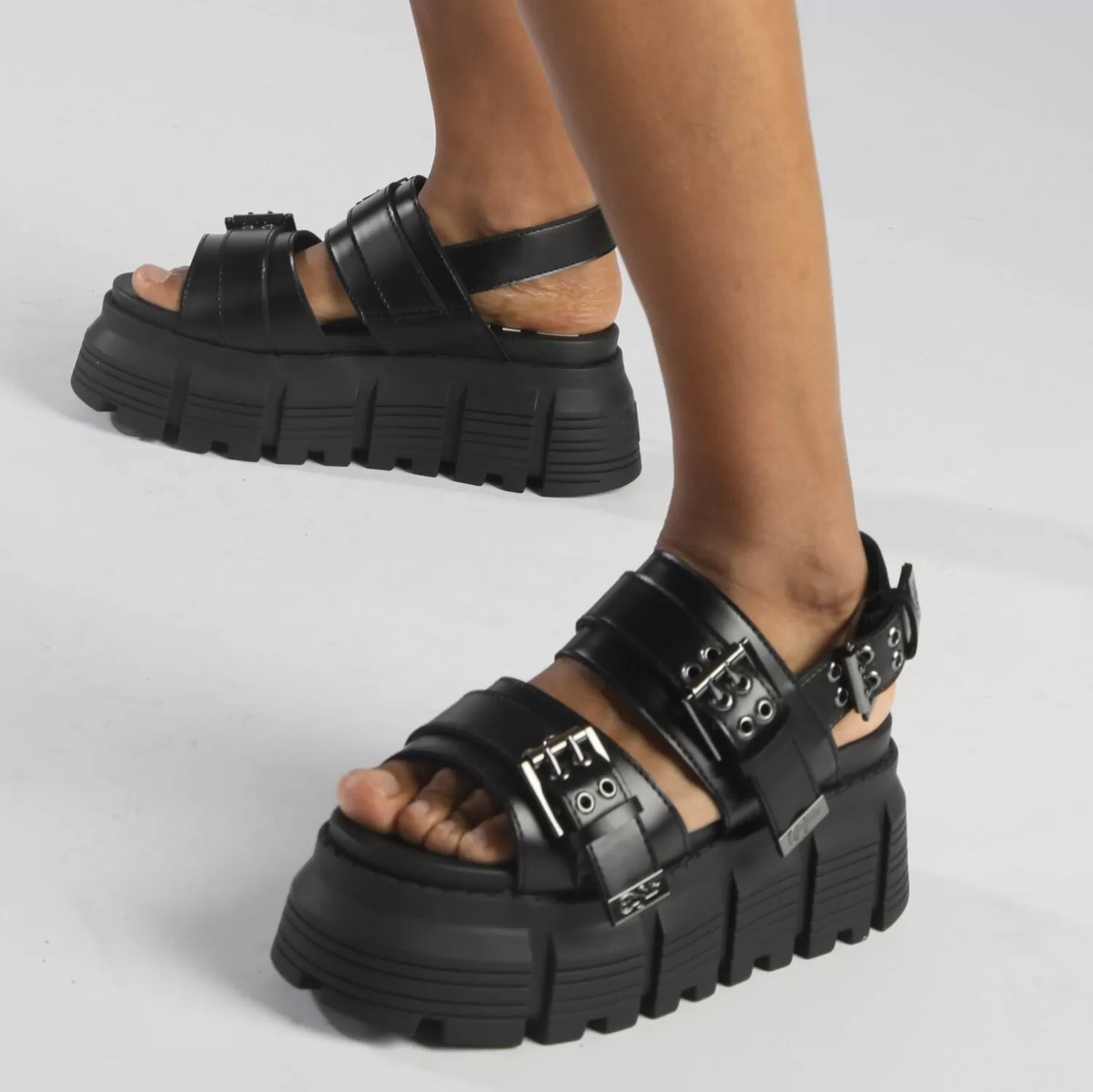 BUFFALO Ava Sandal Sandales A Plateforme Veganes Noir Online