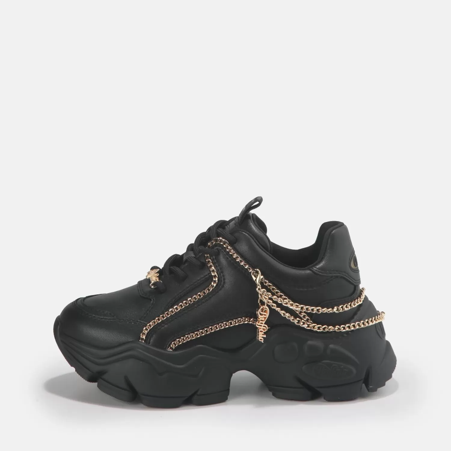 BUFFALO Binary Chain Sneaker Low Vegan Noir Or Best