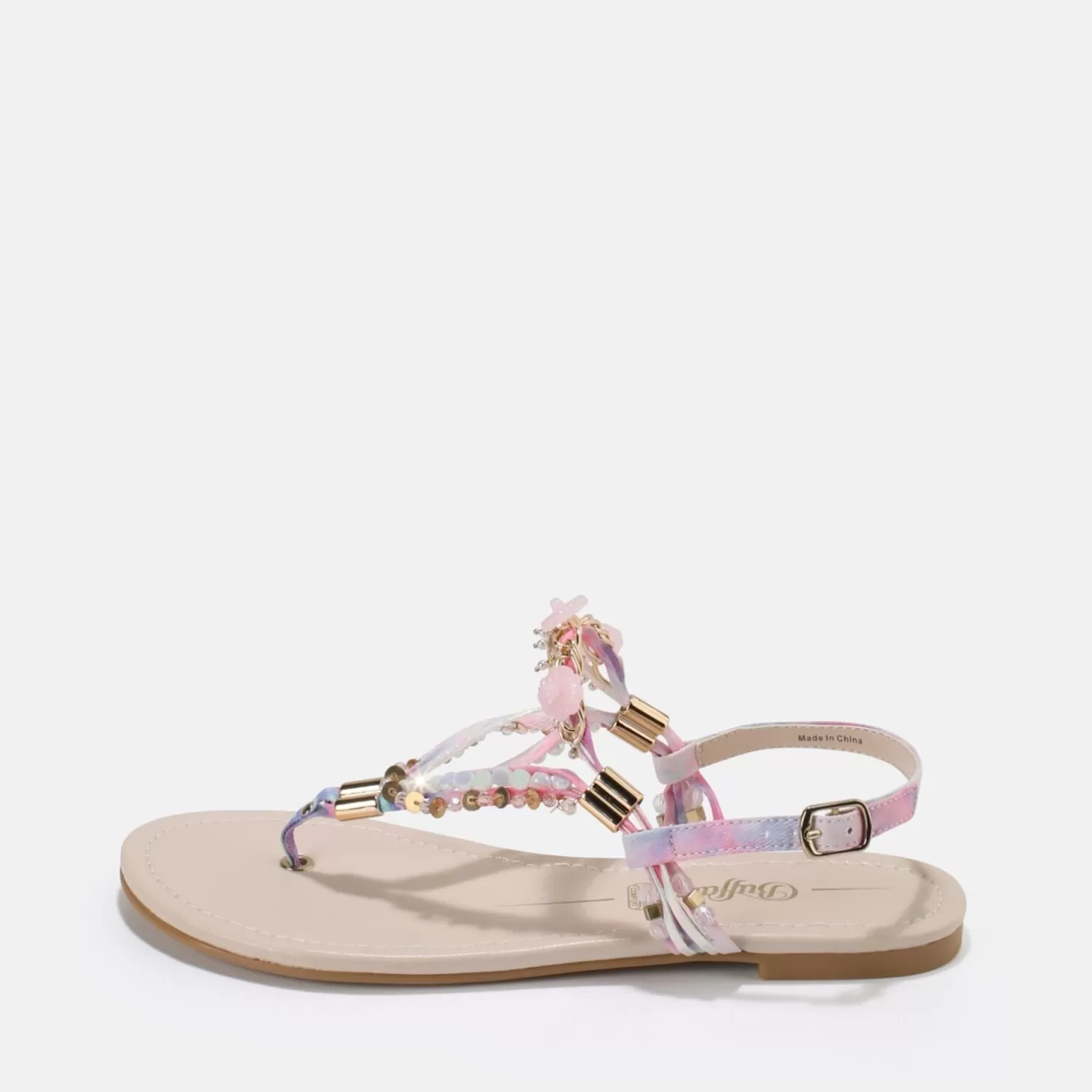 BUFFALO Capri Vacay Sandales Veganes Rose Pastel Cream/Pastel Rose Shop