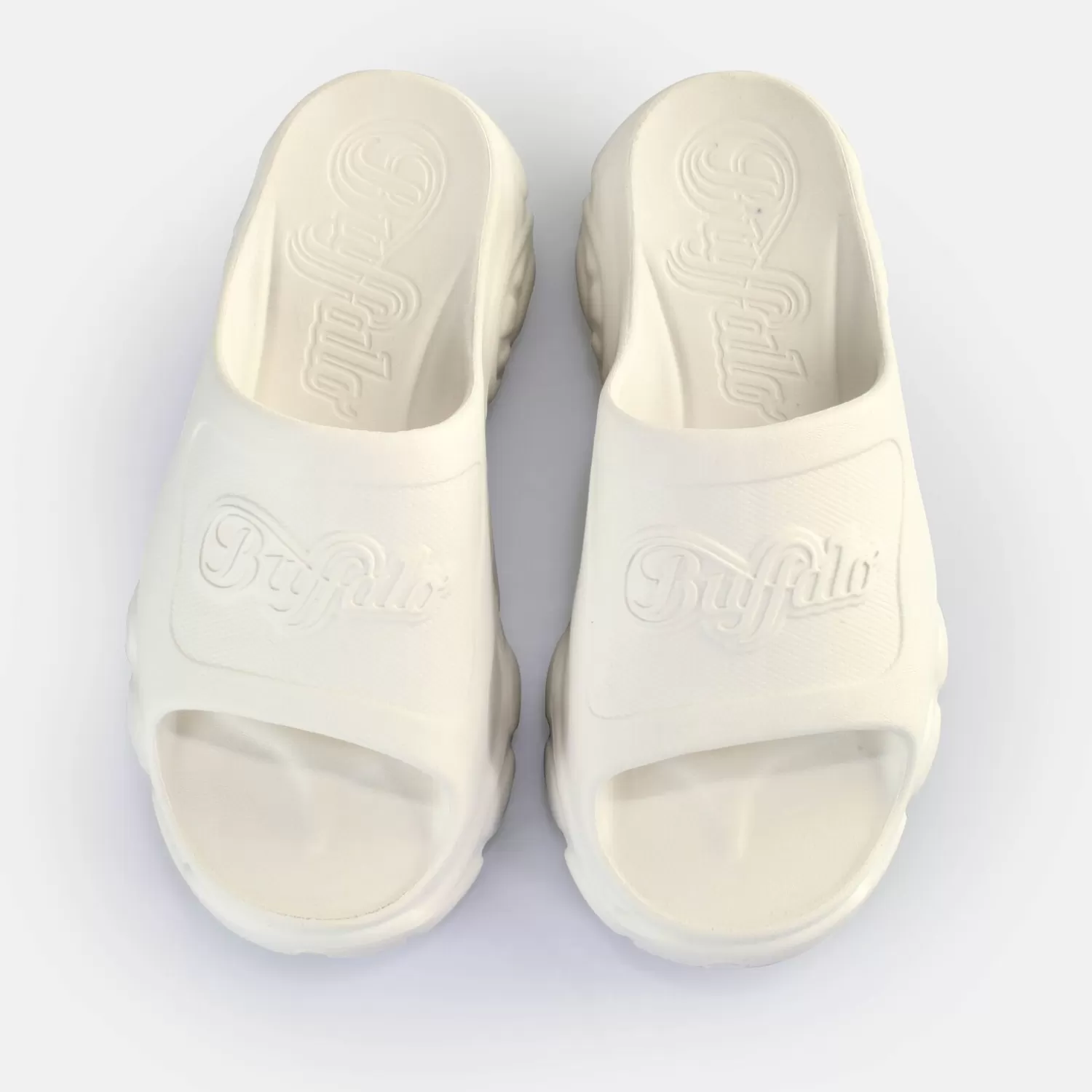 BUFFALO Cld Pool-Slide Veganes Blanc Fashion