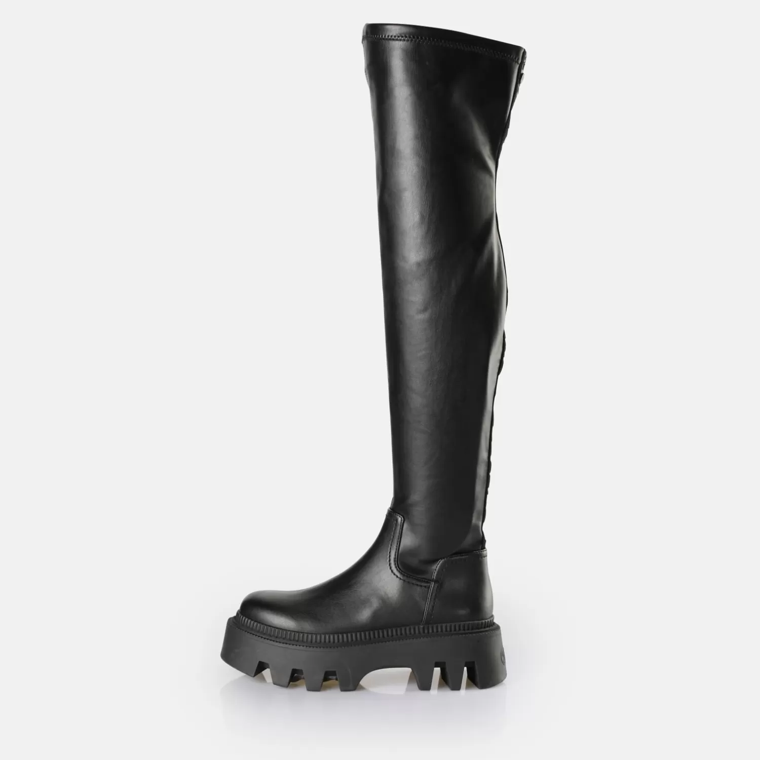 BUFFALO Flora Overknee Bottes Vegan Noir Clearance