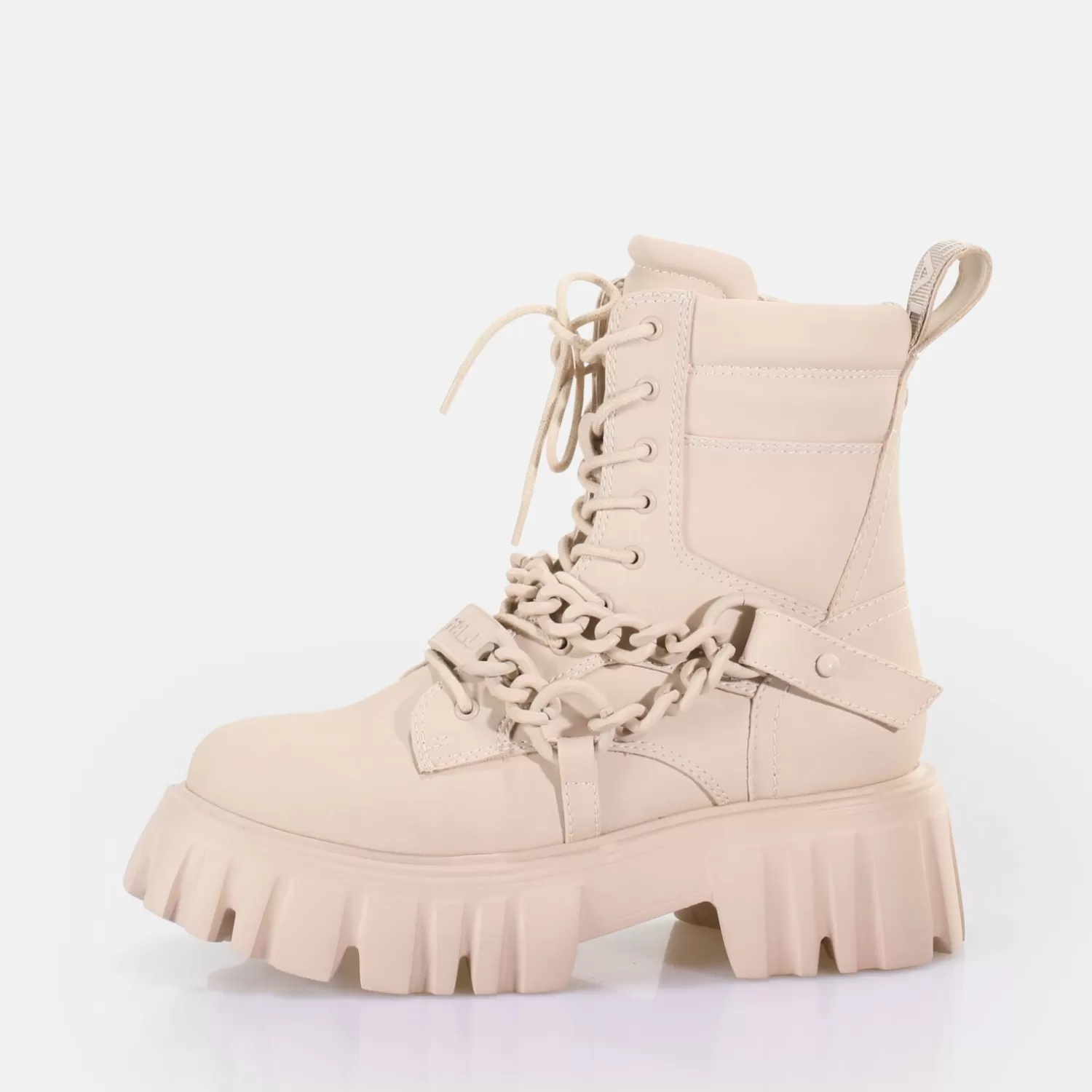 BUFFALO Lion Mid Chain Bottines Vegan Creme Shop