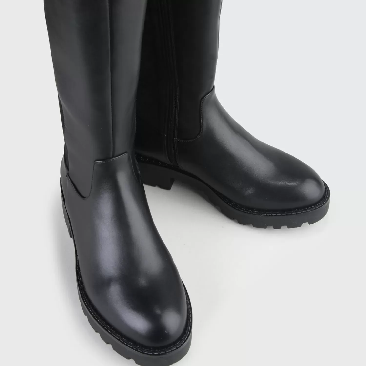 BUFFALO Mireya Bottes Au-Dessus Du Genou Veganes Noir Sale