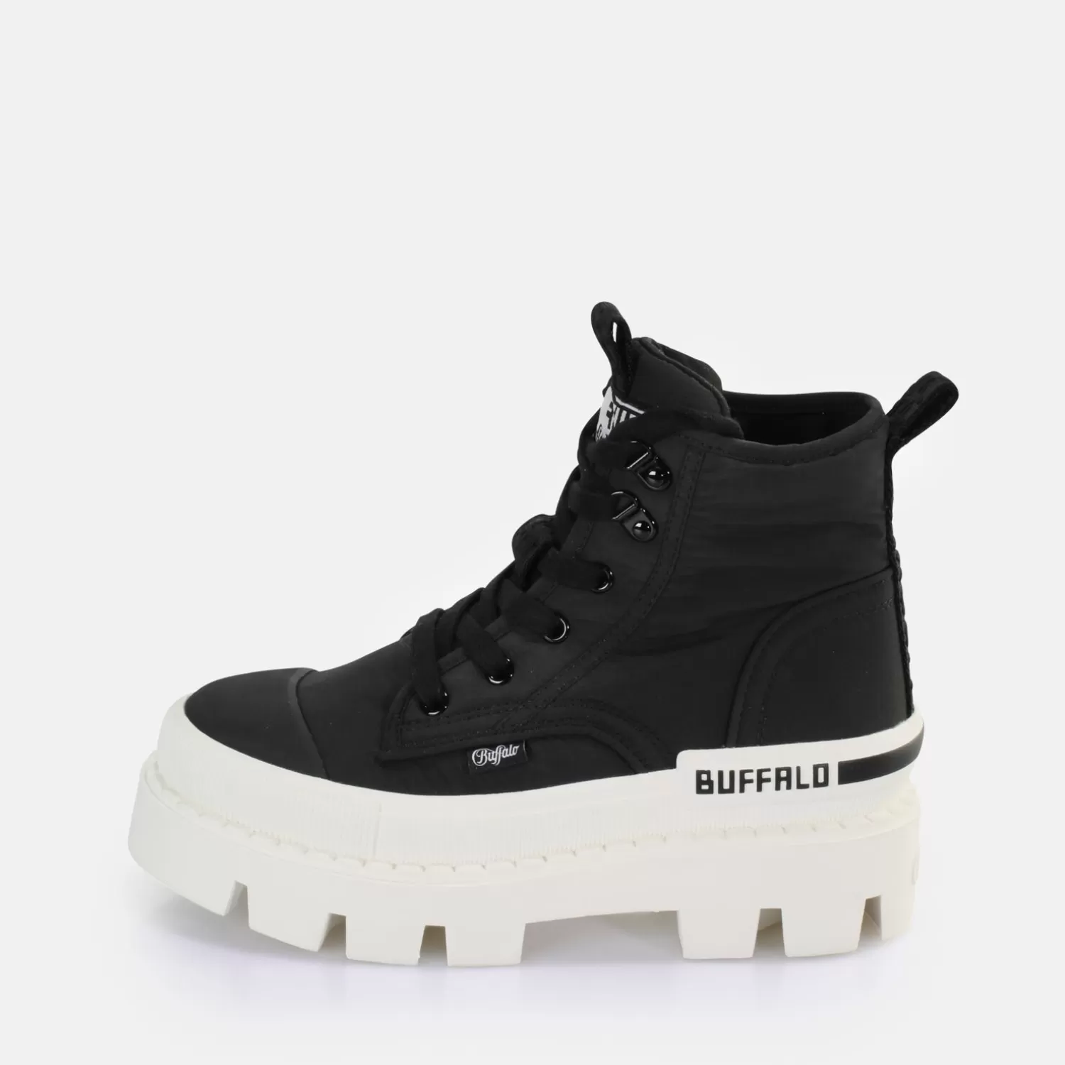 BUFFALO Raven Hi Baskets Hautes Vegan Noir/Blanc Noir-Blanc Best Sale