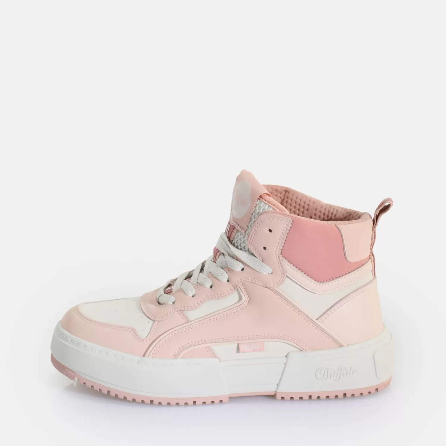 BUFFALO Rse Mid Baskets Hautes Vegan Rose/ Blanc Hot