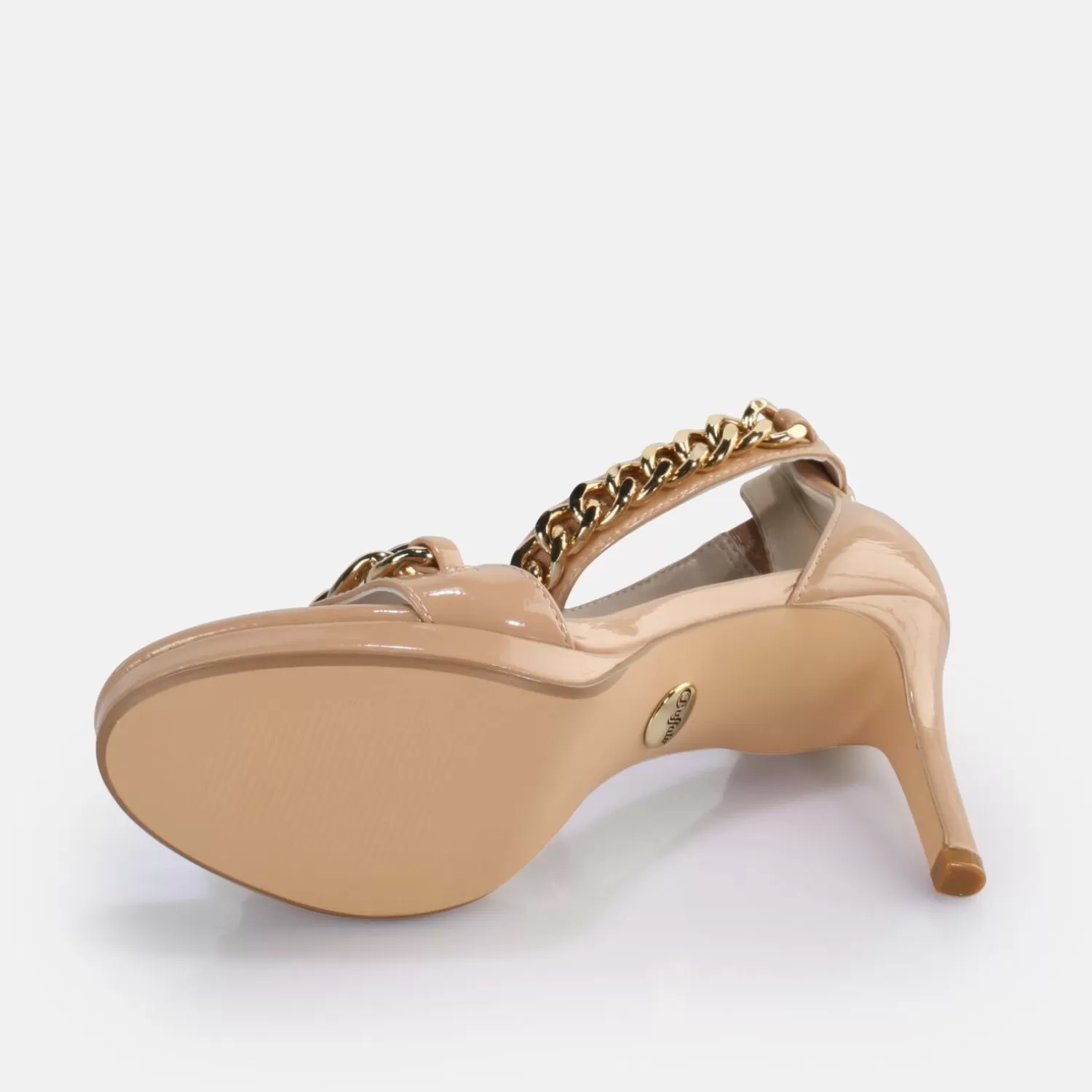 BUFFALO Serena Chain Sandales A Talon Vegan Blush Fashion