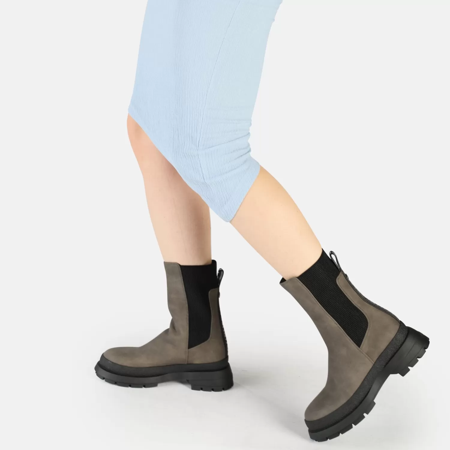 BUFFALO Shari Bottines Vegan Taupe Discount