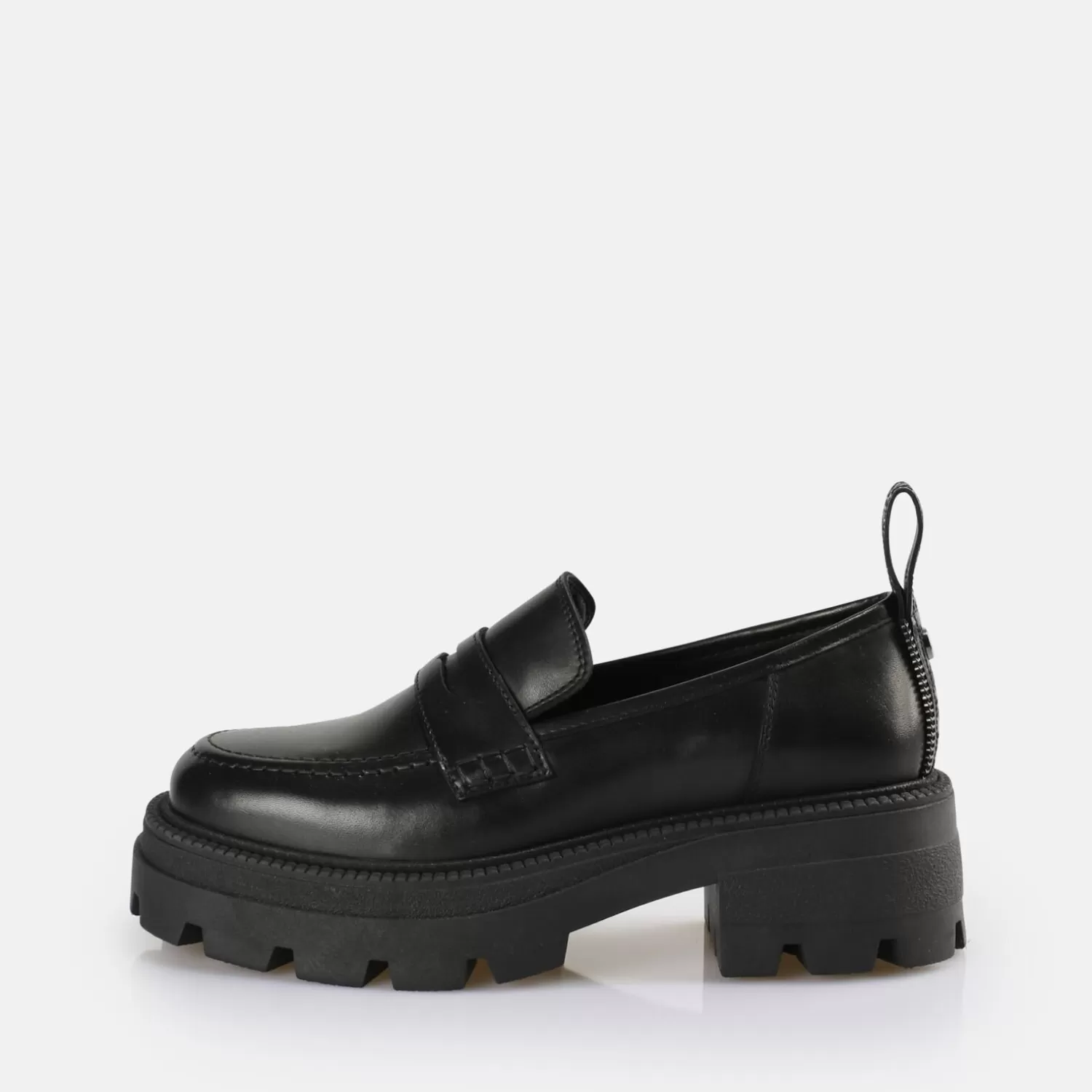 BUFFALO Square Loafer Chaussures Basses Noir Hot